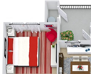 Pennybacker 3D Pennybacker 3D 2 bedroom apartment. Kitchen with island open to living & dining rooms. Large pantry. 2 full bathrooms. Walk-in closet in both bedrooms. Patio/balcony.